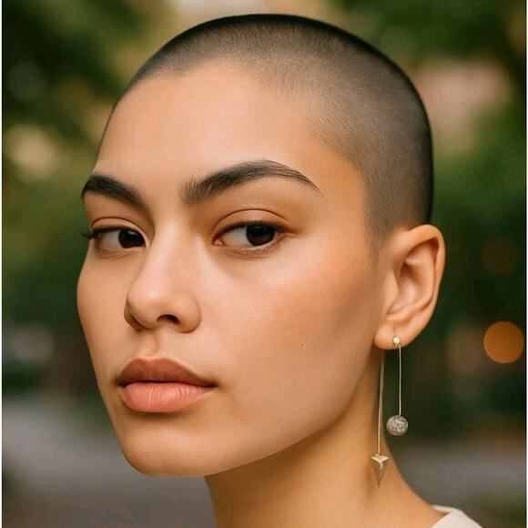 Rebecca Minkoff Gold Threader Pave Crystal Ball Earrings msrp $48 - Picture 4 of 4